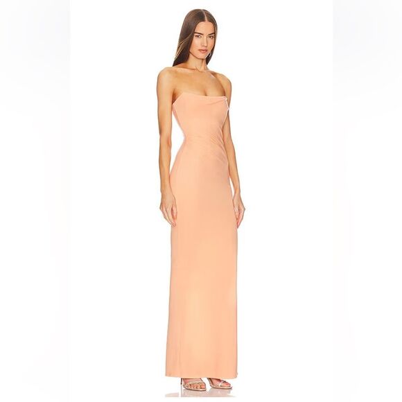 NEW Michael Costello x Revolve Briggs Gown Peach Size Small - Picture 2 of 9